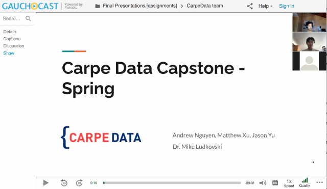 CarpeData Data Science Capstone Presentation